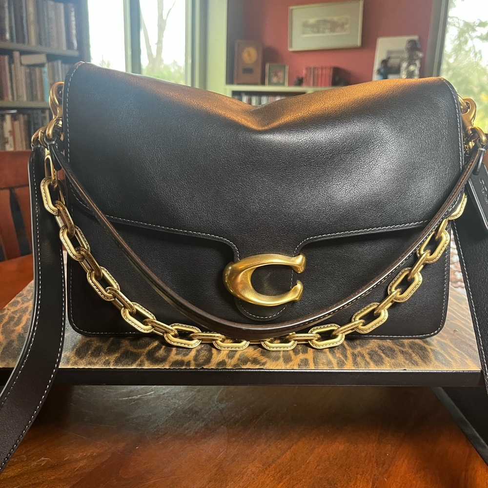 Coach Chain Soft Tabby 30 Black